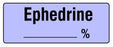 Shamrock Scientific Pre-Printed Label Anesthesia Label Ephedrine 50Mg/Ml Lavender - SA-SPECIAL