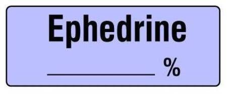 Shamrock Scientific Pre-Printed Label Anesthesia Label Ephedrine 50Mg/Ml Lavender - SA-SPECIAL