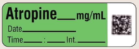 Shamrock - Drug Label Anesthesia Label Atrophine___0.4 mg/mL Green 1/2 X 1 Inch - SA-SPECIAL