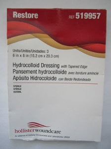 Restore - Hydrocolloid Dressing 6 X 8 Inch Rectangle Sterile - 519957