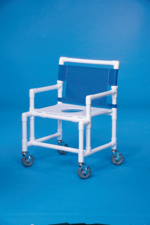 IPU IPU Shower Chair ipu Fixed Arm PVC Frame Mesh Back - SC200-OS-FS