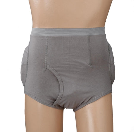 Posey Community Hipsters Hip Protection Brief Large Gray Male - 6031L