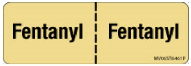 Barkley - Drug Label Anesthesia Label Fentanyl Blue 1/2 X 1-1/2 Inch - ANN
