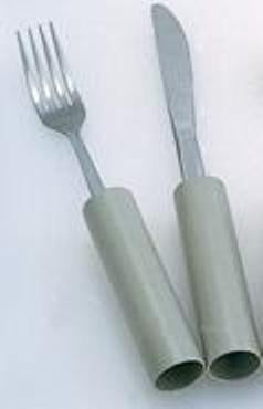 Alimed Fork Light Weight Gray Plastic Coated - 8347