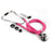 McKesson LUMEON - Sprague Stethoscope Pink 2-Tube 22 Inch Tube Double-Sided Chestpiece - 01-641NPGM