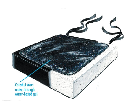 Skil-Care Sittin' Pretty Starry Night Seat Cushion 18 W X 16 D X 2-1/2 H Inch Foam / Gel - 751197