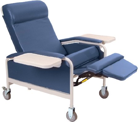 Winco Convalescent Recliner Mauve Vinyl 5 Inch Heavy-Duty Steel Casters 5 Inch Heavy-Duty Steel Casters - 5291-16