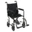 Drive Medical - Lightweight Transport Chair Aluminum Frame with Black Finish 300 lbs. Weight Capacity Fixed Height / Padded Arm Black Upholstery - ATC17-BK