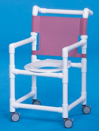 IPU Select Shower Chair Fixed Arm PVC Frame Mesh Back - ESC20