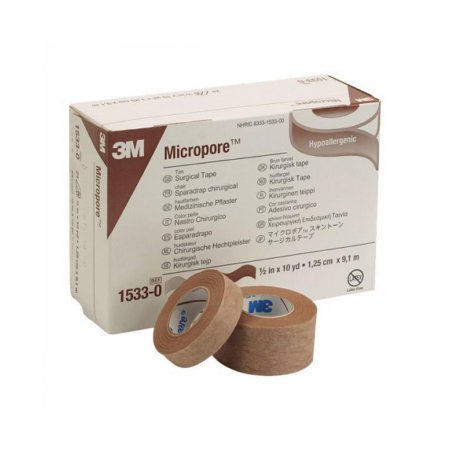 3M Micropore - Medical Tape Easy Tear Paper 1/2 Inch X 10 Yard Tan NonSterile - 1533-0