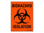 Shamrock - Pre-Printed Label Warning Label Fluorescent Red Biohazard Isolation / Symbol Black Biohazard 3 X 4 Inch - SBH-9