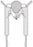 Joerns Healthcare Hoyer Full Back Sling 4 Point With Head Support Medium 500 lbs. Weight Capacity - NA1069