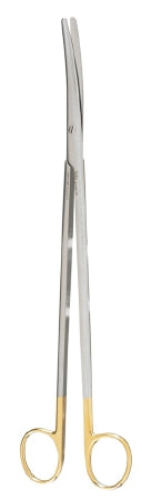 Miltex Carb-N-Sert - Dissecting Scissors Metzenbaum 12 Inch Length OR Grade German Stainless Steel / Tungsten Carbide NonSterile Finger Ring Handle Curved Blade Blunt Tip / Blunt Tip - 5-193A-TC