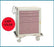 Future Health Concepts - Medical Cart Metal 33-1/2 W X 25 D X 39-3/4 H Inch Red Two 3 Inch, One 6 Inch, One 12 Inch - MPMBS-424-R