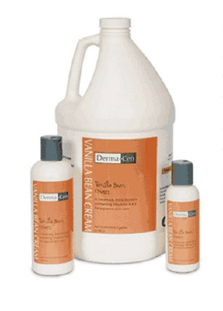 Central Solutions DermaCen Vanilla Bean Cream Hand and Body Moisturizer 8.5 oz. Bottle Vanilla Scent Cream CHG Compatible - 23182