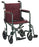 Drive Medical Lightweight Transport Chair Aluminum Frame with Green Finish 300 lbs. Weight Capacity Fixed Height / Padded Arm Burgundy Plaid - FW19BG