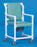 IPU - Commode / Shower Chair ipu Fixed Arm PVC Frame With Backrest 17-1/4 Inch Seat Width - SCC701