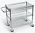 Luxor Transport Cart Chrome Plated Steel 30 X 18 X 30 Inch 3 Shelves Silver - LICWT2918