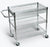 Luxor - Transport Cart Chrome Plated Steel 30 X 18 X 30 Inch Silver One 5 1/2 Inch Deep Tub Shelf, Two 1 Inch Deep Tub Shelves - LICWT2918