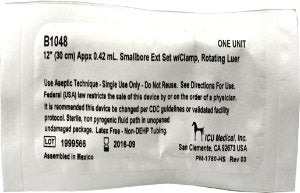 ICU Medical - Extension Set 12 Inch Tubing Without Port DEHP-Free - B1048