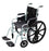 Drive Medical Poly-Fly Transport Wheelchair Aluminum Frame with Green Finish 250 lbs. Weight Capacity Full Length / Fixed Height / Padded Arm Black - TR20