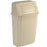 Saalfeld Redistribution Slim Jim Profile Series Trash Can 15 gal. Wall Mount Beige Polypropylene / ABS Plastic Push Open - FG782200BEIG