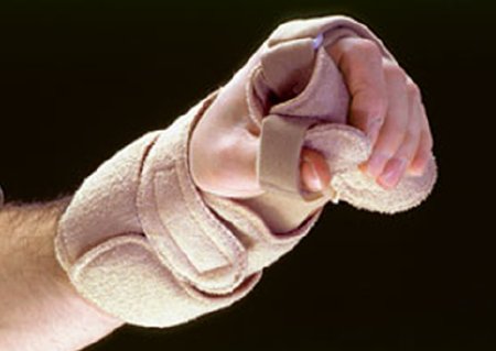 AliMed Omni Progressive - Wrist / Hand / Thumb Splint Orthosis Low Profile Aluminum / Foam / Terry Cloth Left Hand Beige One Size Fits Most - 510741/NA/NA/LF