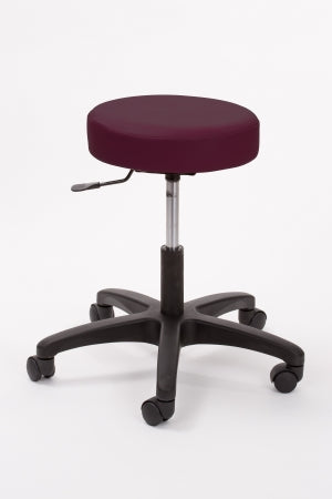Brandt Industries Econobuoy Exam Stool Backless Pneumatic Height Adjustment 2 Inch Casters Maroon - 13421