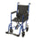 Drive Medical - Lightweight Transport Chair Aluminum Frame with Blue Finish 300 lbs. Weight Capacity Fixed Height / Padded Arm Black Upholstery - ATC17-BL