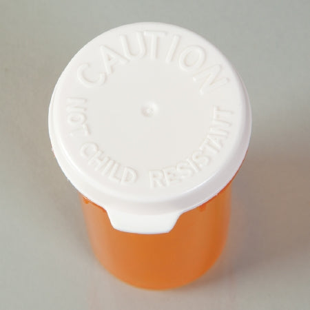 Health Care Logistics Prescription Vial Cap White, Snap Cap, Fits 13 and 16 Dram Vials - 5737N