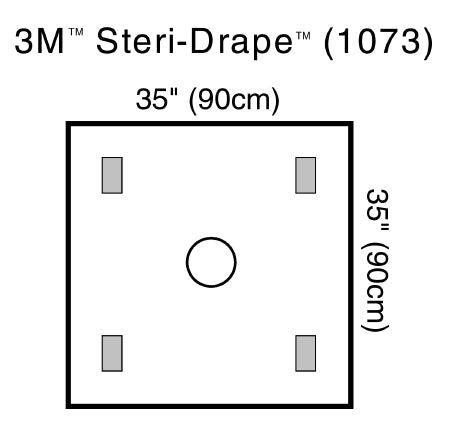 3M Steri-Drape - Surgical Drape Wound Edge Protector 35 W X 35 L Inch Sterile - 1073