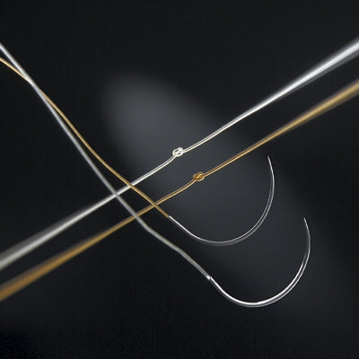 Aesculap Softcat Chrom Suture with Needle Absorbable Uncoated Undyed Suture Chromic Gut Size 4-0 45 cm Suture 1-Needle 16 mm Length 3/8 Circle Reverse Cutting Needle - C0662143