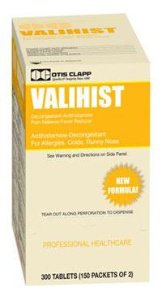 Medique Products Valihist Cold and Cough Relief 325 mg - 2 mg - 5 mg Strength Tablet 2 per Pack - 2115543