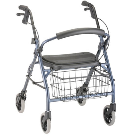 Nova Ortho-Med Cruiser Deluxe 4 Wheel Rollator Blue Aluminum Frame - 4207BL