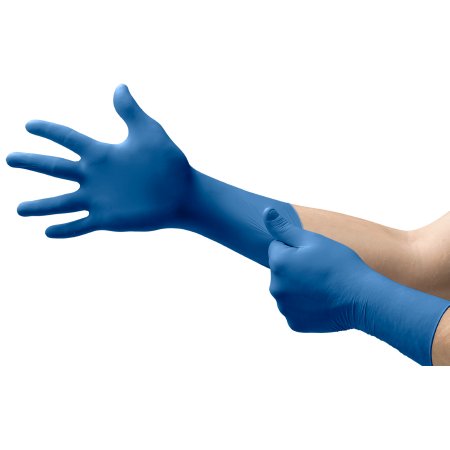 Ultrasense EC - Exam Glove 2X-Large NonSterile Nitrile Extended Cuff Length Textured Fingertips Blue Not Chemo Approved - USE-880-XXL