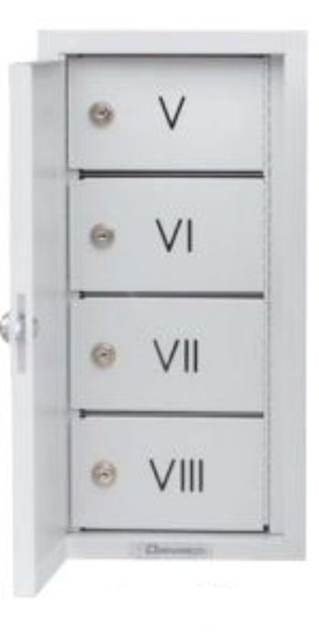 Omnimed Segmented Narcotic Cabinets - 17.75”H x 9”W x 4.50”D