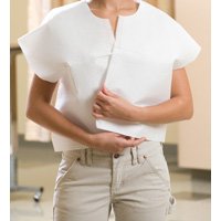 Graham Medical Products - Exam Cape White One Size Fits Most Front Opening Without Closure Unisex - 70211N