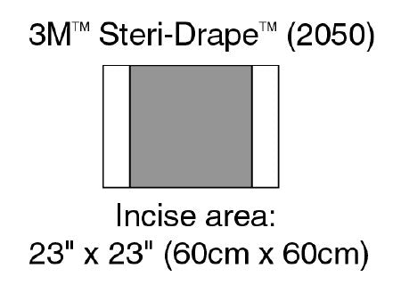 3M Steri-Drape 2 - Surgical Drape Incise Drape 23 W X 23 L Inch Sterile - 2050