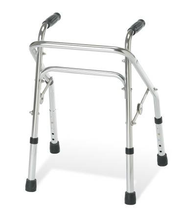 Guardian - Dual Release Folding Walker Adjustable Height Aluminum Frame 200 lbs. Weight Capacity 24-1/2 to 28-1/2 Inch Height - G07749