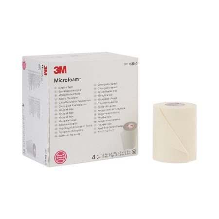 3M Microfoam - Medical Tape Multi-directional Stretch Elastic / Foam 3 Inch X 5-1/2 Yard White NonSterile - 1528-3