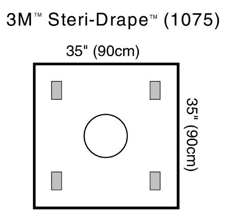 3M Steri-Drape - Surgical Drape Wound Edge Protector 35 W X 35 L Inch Sterile - 1075
