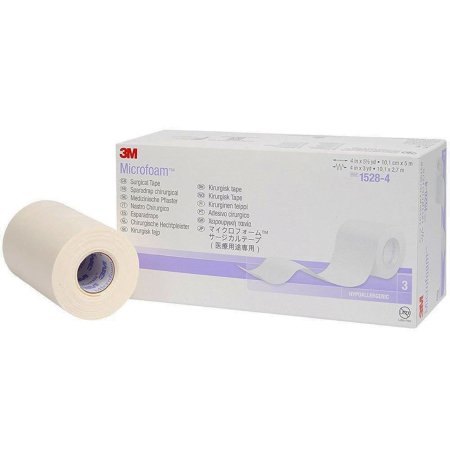3M Microfoam - Medical Tape Multi-directional Stretch Elastic / Foam 4 Inch X 5-1/2 Yard White NonSterile - 1528-4