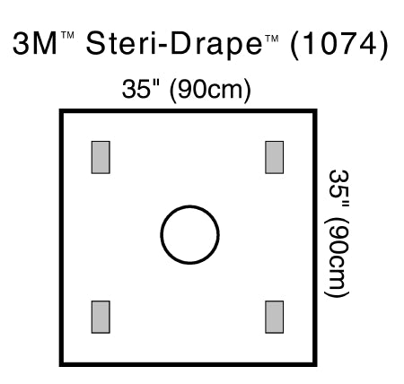 3M Steri-Drape Surgical Drape Wound Edge Protector 35 W X 35 L Inch Sterile - 1073