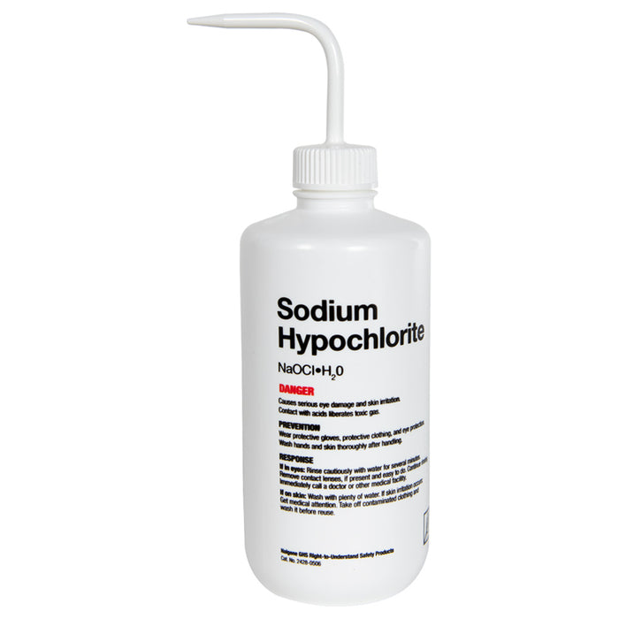 US Plastic Corp. Thermo Scientific Nalgene Right-to-Understand Safety Wash Bottles with Dispensing Nozzle - 500 mL