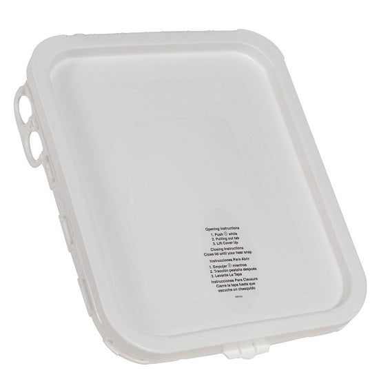 US Plastic Corp. M&M Industries Life Latch Square Pail White