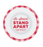 BeSafe Messaging Food Service Floor Decals - Red & White, 12" x 12", Pack of 6