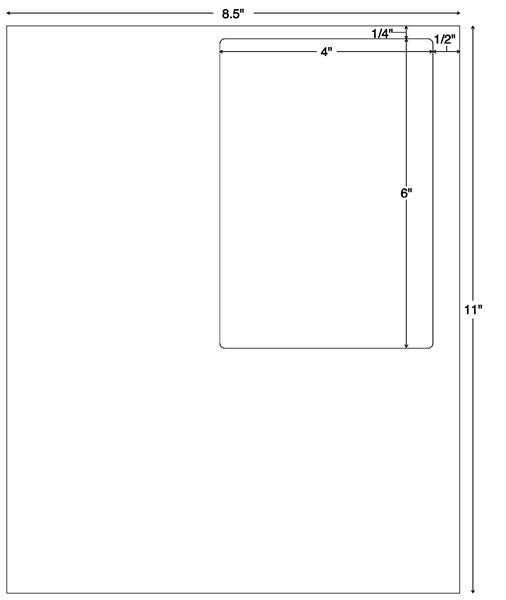 Tabbies Integrated Label Forms - 4"W x 6"H, 1500 per Case - 59920