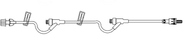 Amsino International Extension Set 27 Inch Tubing 4.9 mL Priming Volume - 3202