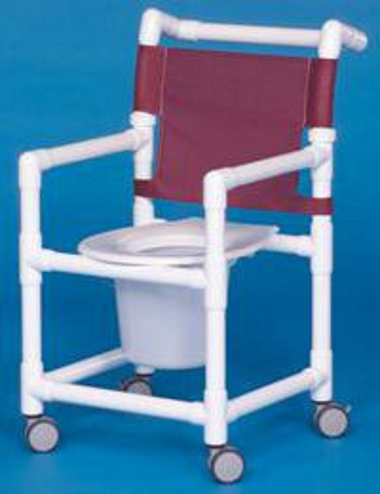 IPU IPU Commode / Shower Chair ipu Fixed Arm PVC Frame Mesh Back - SCC9250