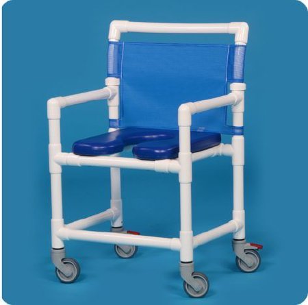 IPU Easy-Tilt Shower Chair PVC Frame Mesh Back 20 Inch Height - TSC001 G/N/L/B